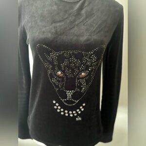 Sonya Rykiel Vintage Tiger Velvet Top